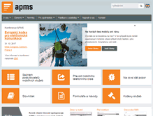 Tablet Screenshot of apms.cz
